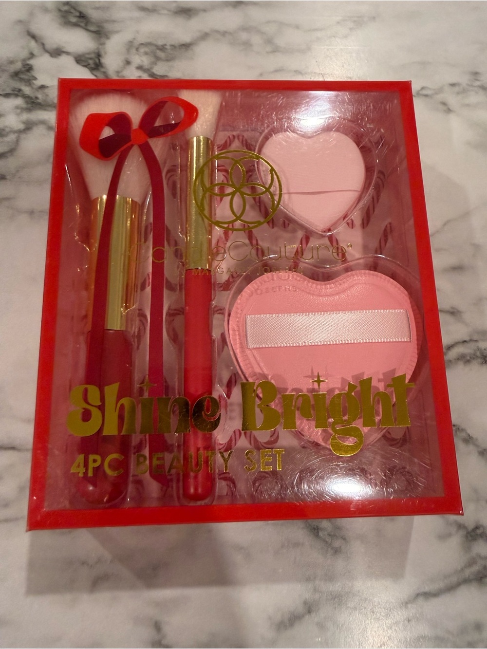 Shine Bright 4PC Beauty Set — Pink & Red